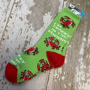 Animal Den I’m Crabby In The Morning Socks Women’s Size M 6-11
